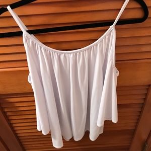 New York & Company Tops - NWOT NY&Co White Cold Shoulder Top New York & Company Tops - NWOT NY&Co White Cold Shoulder Top